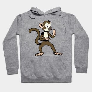 Cartoon squirrel monkey does karate Hoodie